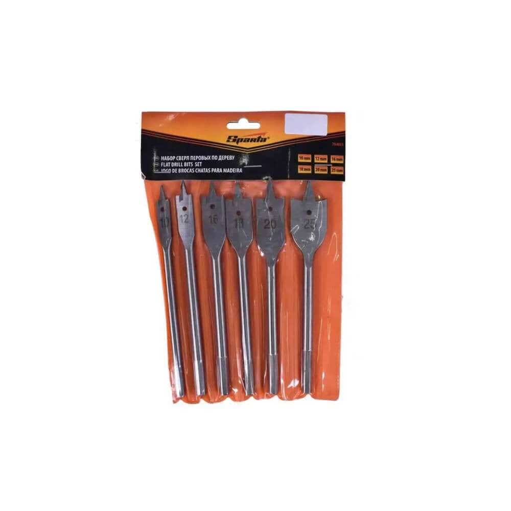 Jogo de Brocas Chatas para Madeira Kit com 6 Peças 7040555 SPARTA