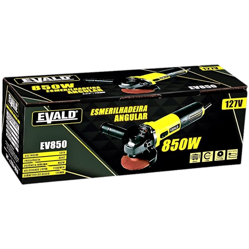 Moto Esmeril 6 POL 1/2 HP e Esmerilhadeira Angular 4.1/2 POL EVALD