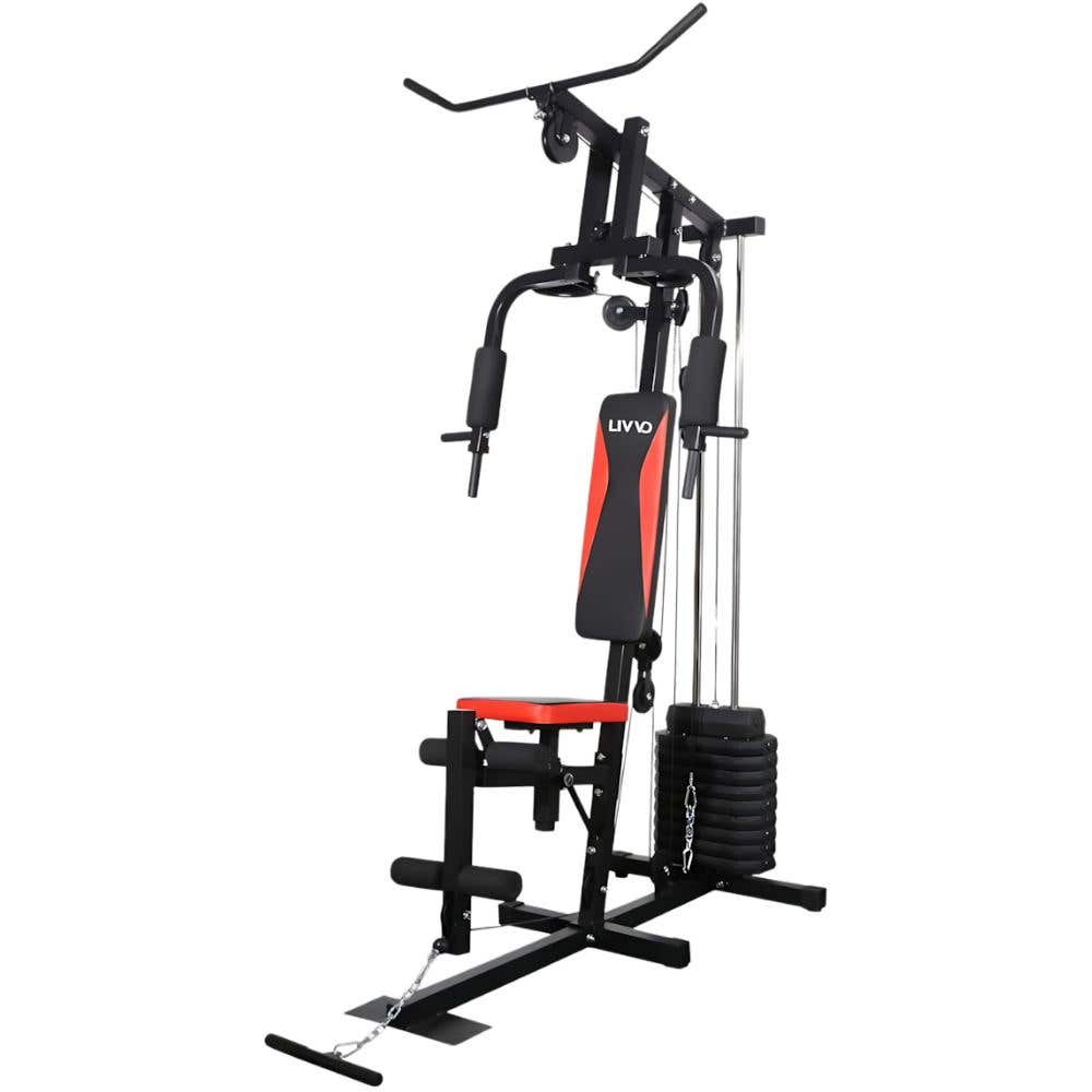Estação de Musculação 45kg 9 Exercícios LV-EM459 LIVVO