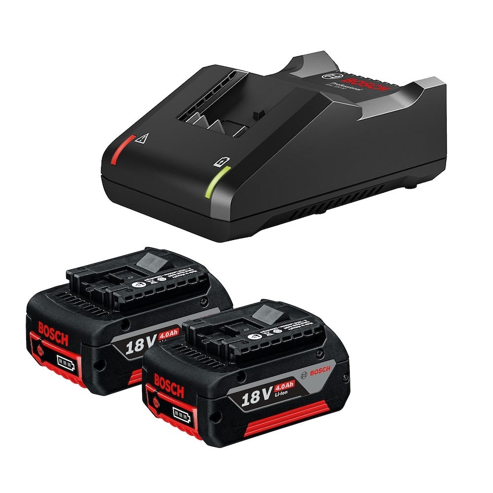 Kit 2 Baterias 18v 4.0Ah e 1 Carregador Bivolt 1600A02RM8000 BOSCH